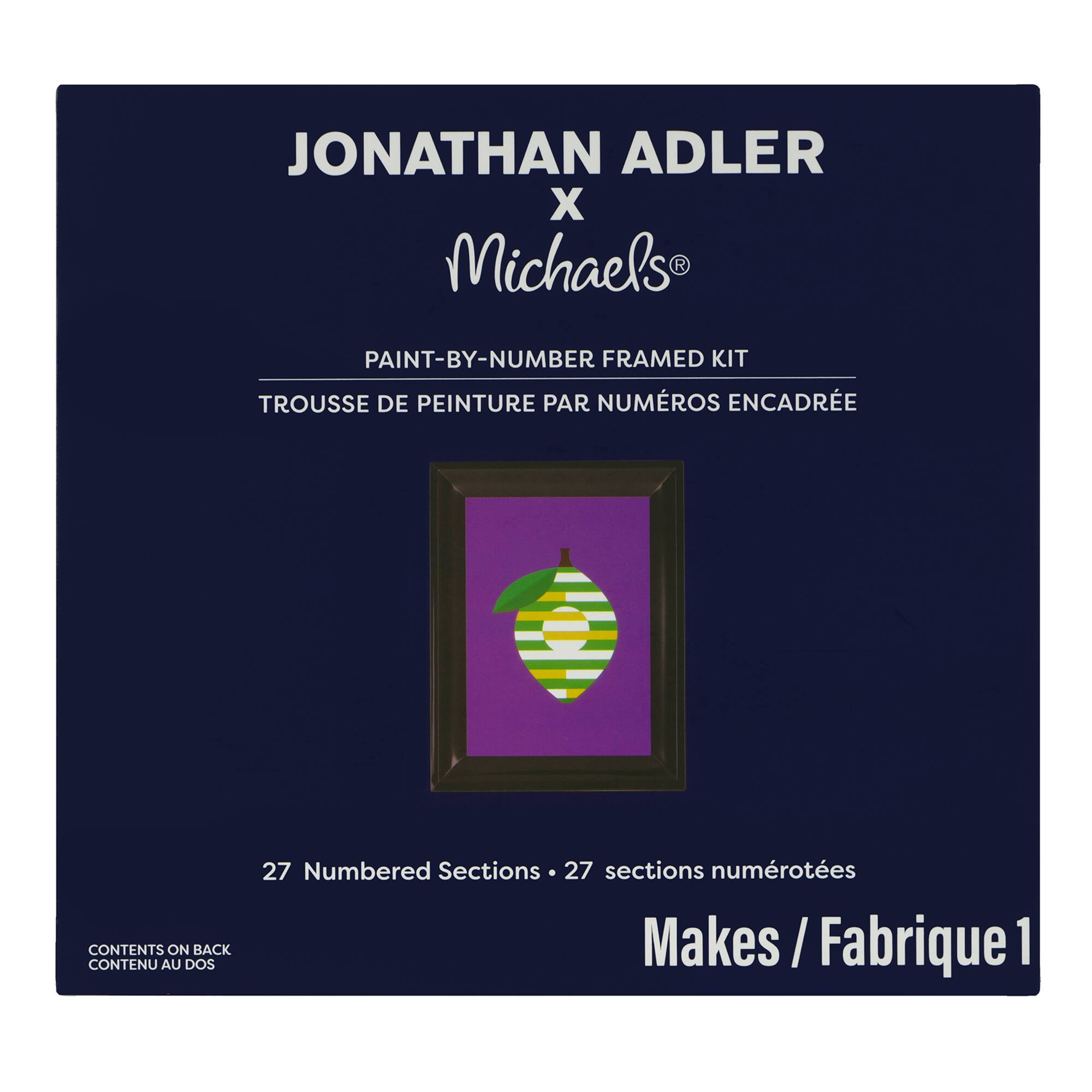 Jonathan Adler x Michaels 5" x 7" Lime Paint-By-Number Framed Kit